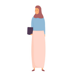 Muslim Elegant Girl Icon Cartoon Fashion