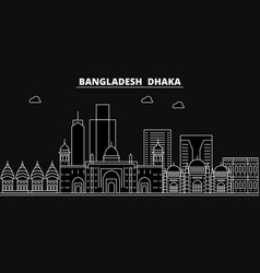 Dhaka Silhouette Skyline Bangladesh