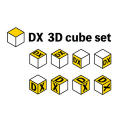 Dx And Simple Cube Set Title And Heading