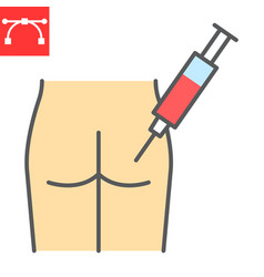 Intramuscular Injection Color Line Icon