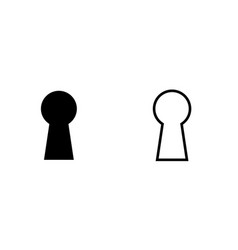 Keyhole Isolated Icon Door