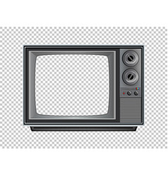 Retro Television Mock Up Isolate On Transparent