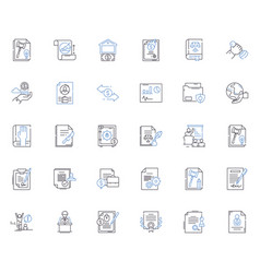 Sales Staff Line Icons Collection Persuasive