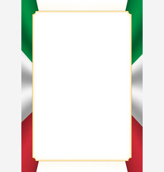 Vertical Frame And Border With Italy Flag