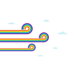 Lgbt Pride Flag In Sky Rainbow Pride Wave Shaped