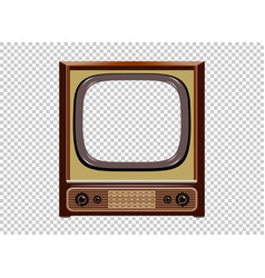 Retro Television Mock Up Isolate On Transparent