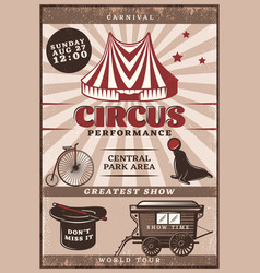 Vintage Circus Performance Poster