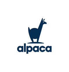 Alpaca Logo Silhouette Cute Llama