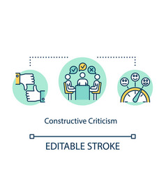 Constructive Criticism Concept Icon Project