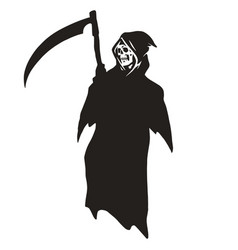 Death With Scythe Monochrome Sticker