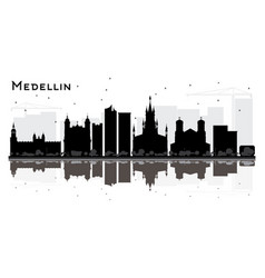 Medellin Colombia City Skyline Silhouette