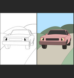 Retro Cars Coloring Pages Simple Automobile