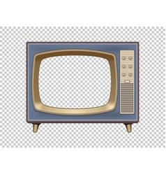 Retro Television Mock Up Isolate On Transparent