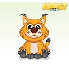 Cute Cartoon Red Lynx Funny Animal