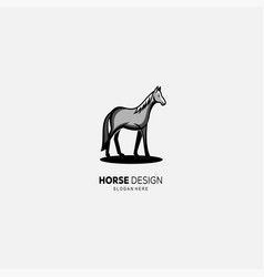 Horse Design Logo Gradient Template