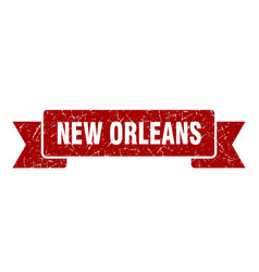 New Orleans Ribbon Red Orleans Grunge Band