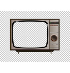 Retro Television Mock Up Isolate On Transparent