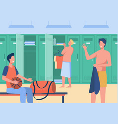 Sport Gym Locker Room With Men