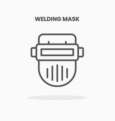 Welding Mask Icon Line