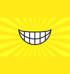 Big Happy Toothy Cartoon Smile Icon Logo