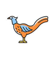 Male Pheasant Rgb Color Icon