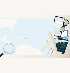 Puerto Rico Map And Flag Cargo Plane