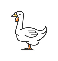 African Goose Rgb Color Icon