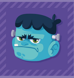 Halloween Frankenstein Face Character