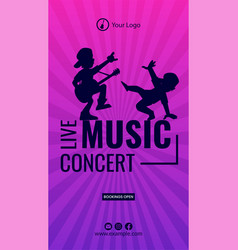 Live Music Concert Portrait Template Design