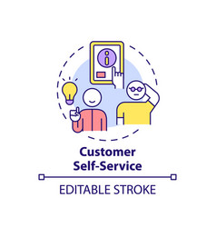 Customer Self Service Concept Icon