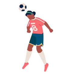 Soccer Header Player Hitting Ball With Head