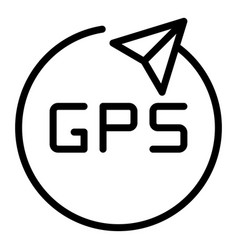 Gps Trajectory Icon Outline Motion Pin