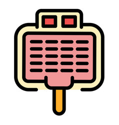 Oil Deep Fryer Icon Color Outline