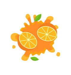 Two Halves An Orange With Juice Splash