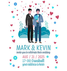 Unconventional Wedding Invitation Gay Bisexual