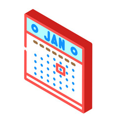 Calendar Pages List Isometric Icon