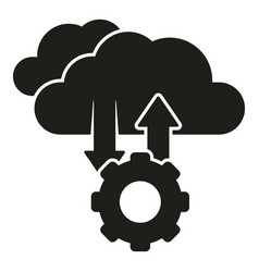 Cloud Data Realization Icon Simple Vision