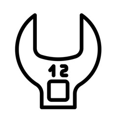 Crowfoot Wrench Line Icon