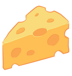 Swiss Cheese Blocks Dairy Food Cartoon