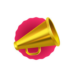 Icon Of Vintage Golden Megaphone