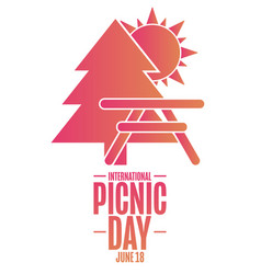 International Picnic Day June 18 Holiday Concept