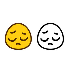 Smiley With An Unhappy Face In Two Style Isolated