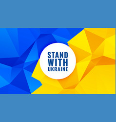 Stand With Ukraine Text On Ukraine Flag