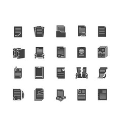 Black Documents Icon Set