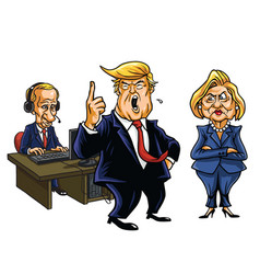 Donald Trump Vladimir Putin And Hillary Clinton