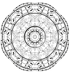 Handdrawn Of Sun Sign With Mandala For Coloring