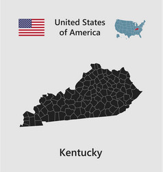 Map State Kentucky Flag And Map Usa