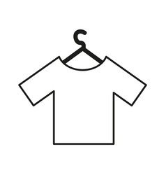 A Tshirt Is Hanging On Hanger In Line Drawing