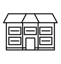 American Cottage Icon Outline Style