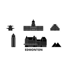 Canada Edmonton Flat Travel Skyline Set